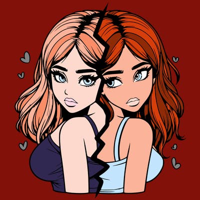 realistic girl split