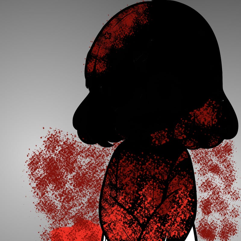 sad girl with glasses in a sweater