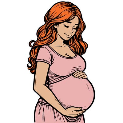 woman heavily pregnant realistic