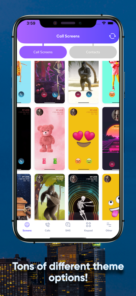 NewCall - Flash Call & SMS - A variety of colorful and creative call screen themes in the NewCall app