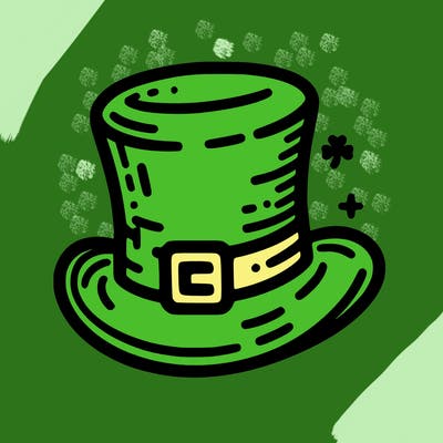 st patrick hat with thin lines