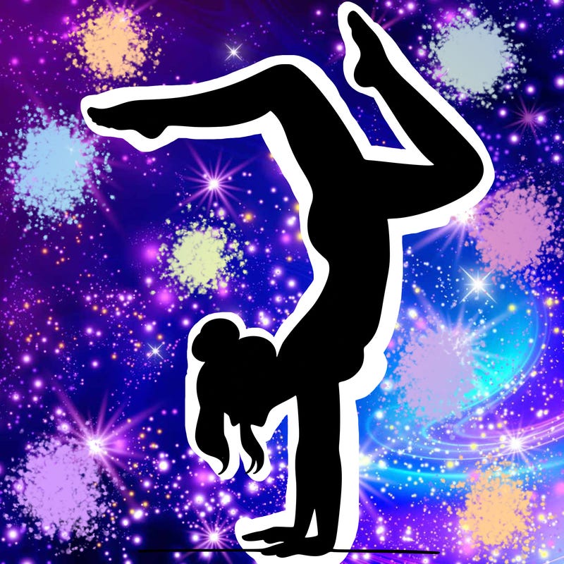 a woman doing a handstand