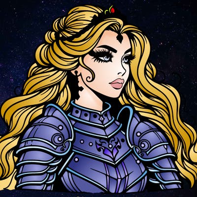 beautiful gothic female knight