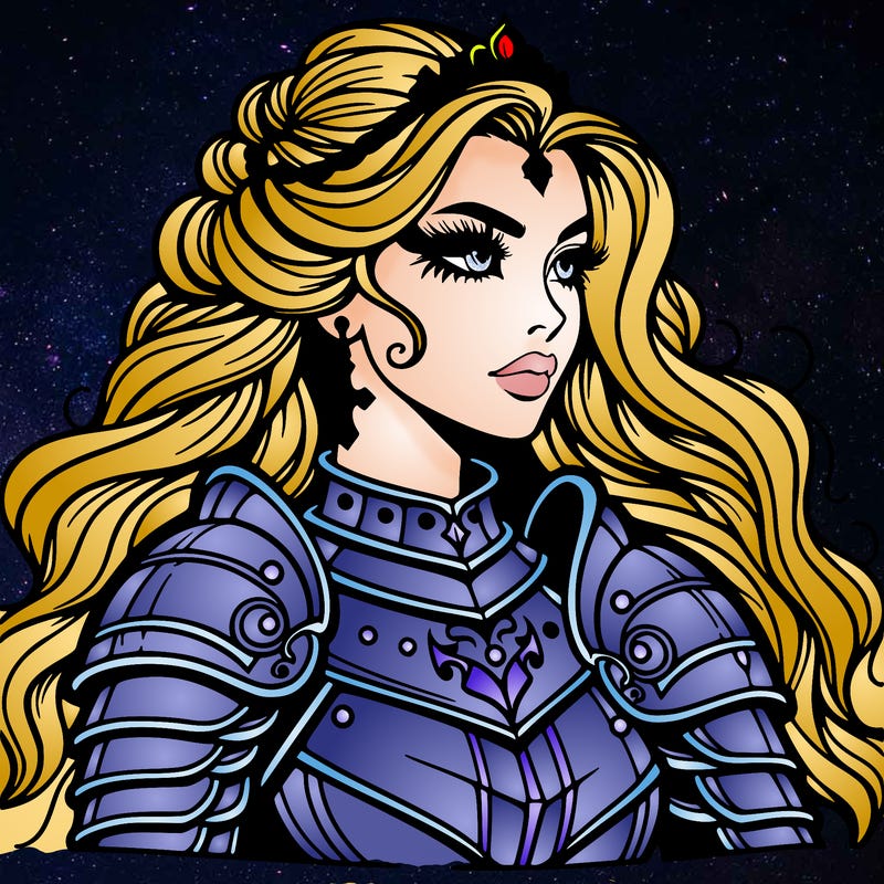 beautiful gothic female knight