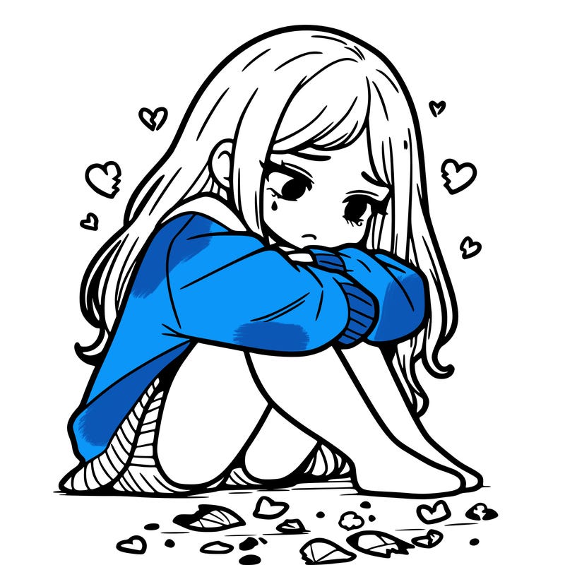 a girl after a breakup