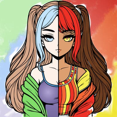 realistic girl split