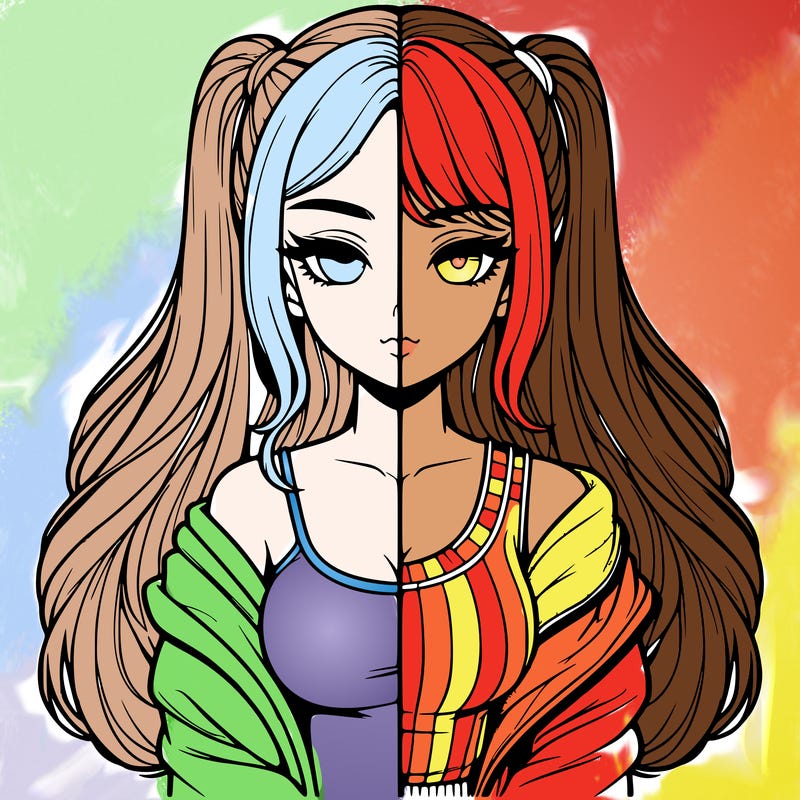 realistic girl split