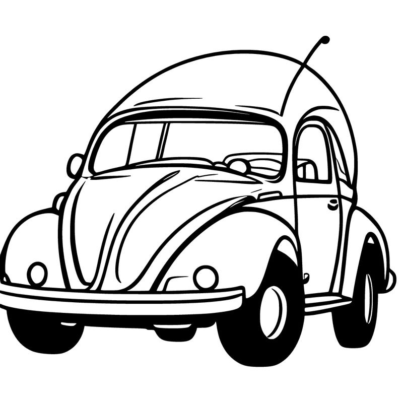 musical notes and beetle bug car peace sign