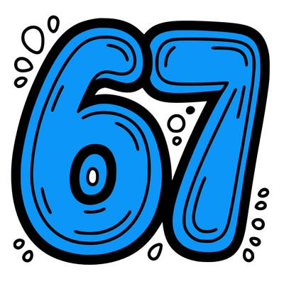 the number 67