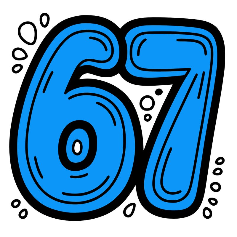 the number 67