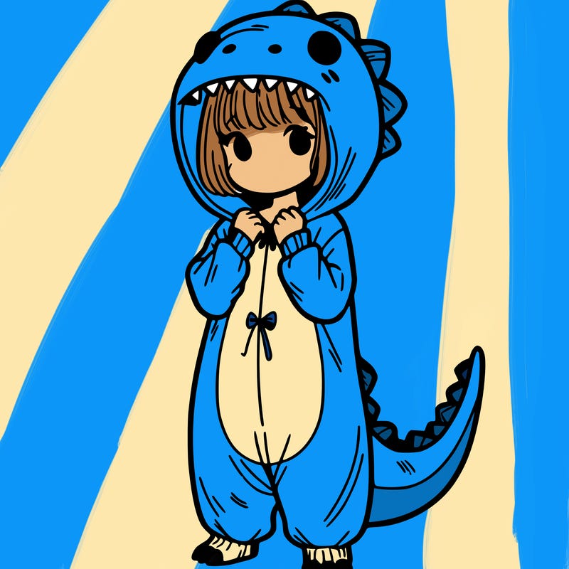 dino onesies on girl