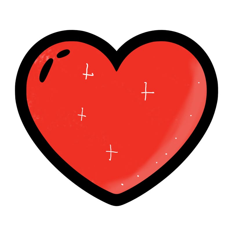 a blank heart