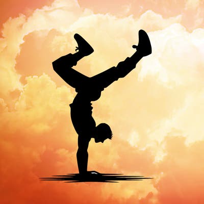 handstand silhouette