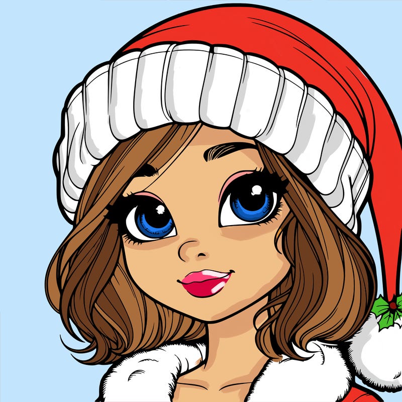 realistic christmas girl