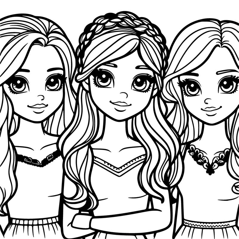 a group of three pretty girls