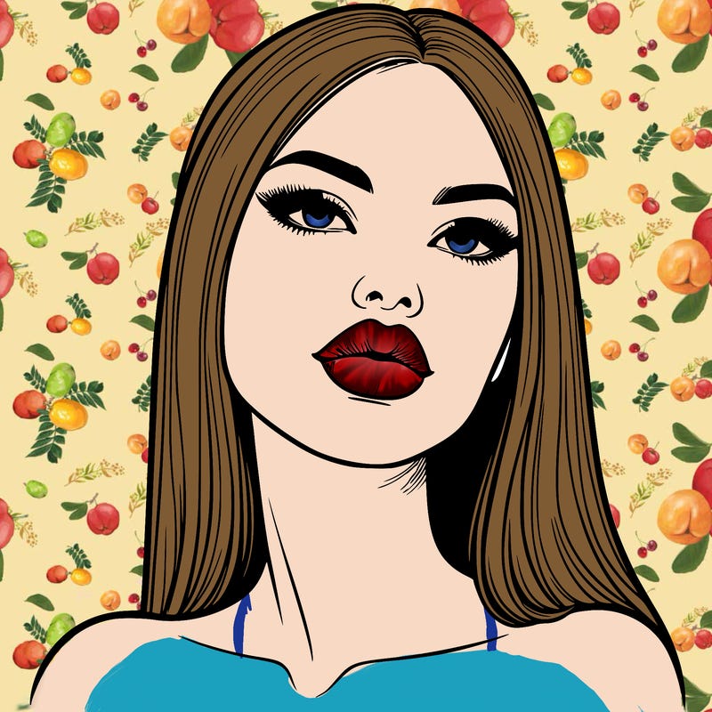 realistic woman with full lips