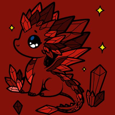 little cute crystal dragon