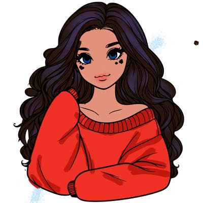 a beautiful girl in a big sweatshirt