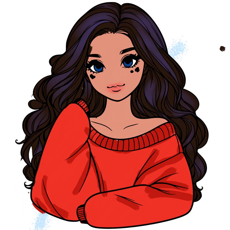 a beautiful girl in a big sweatshirt