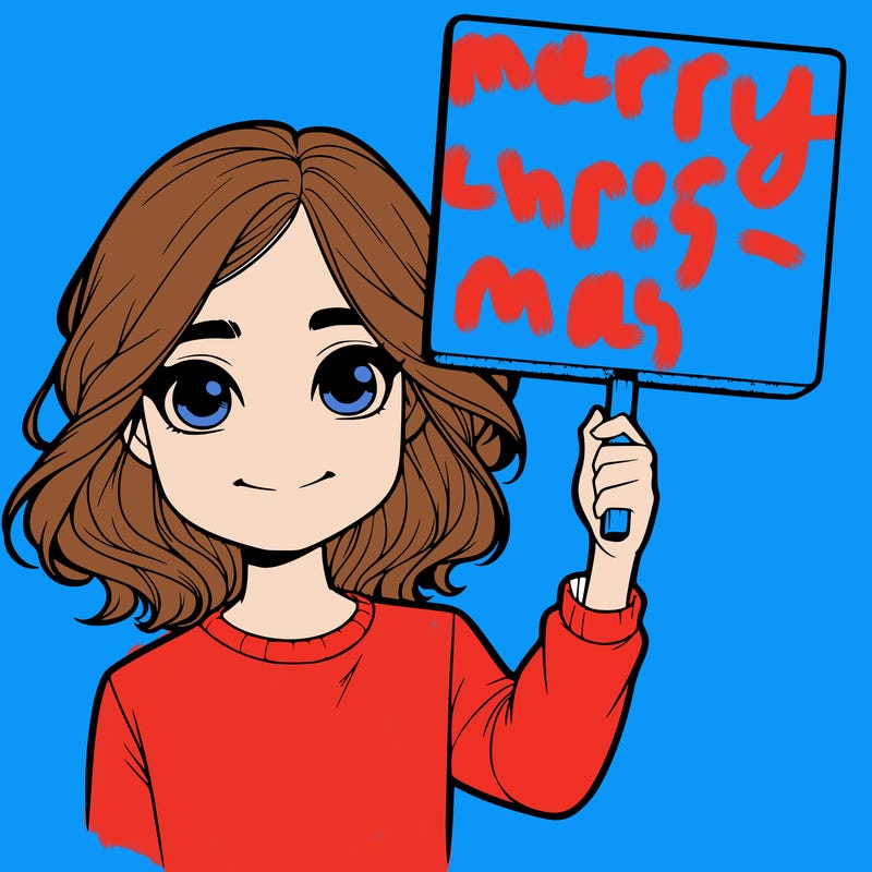 realistic girl holding up a sign