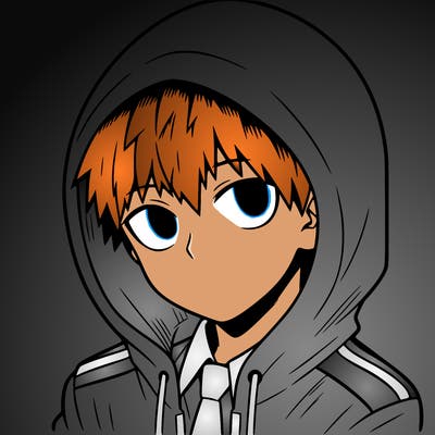 manga character with a hoodie