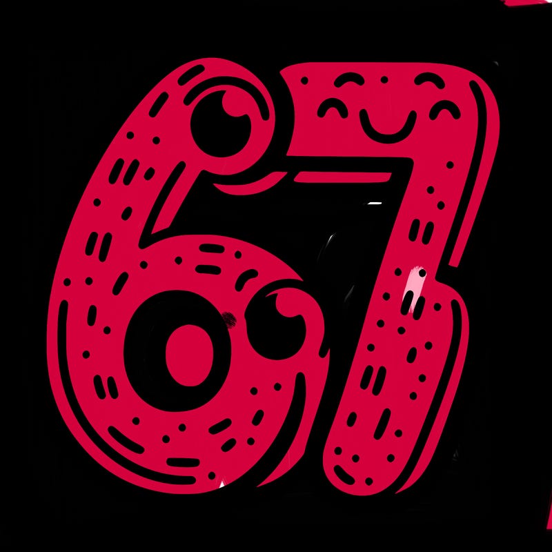 the number 67