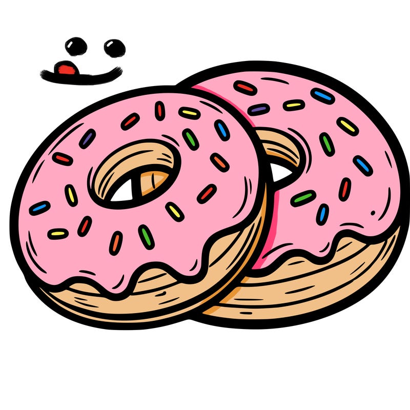 a piece of food doughnuts