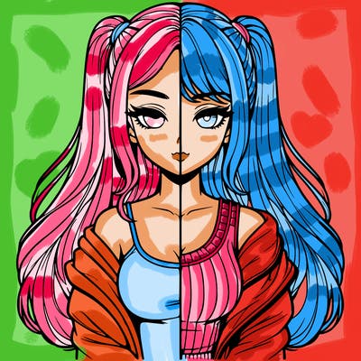 realistic girl split