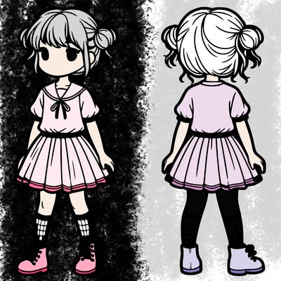 a girl with short skirt