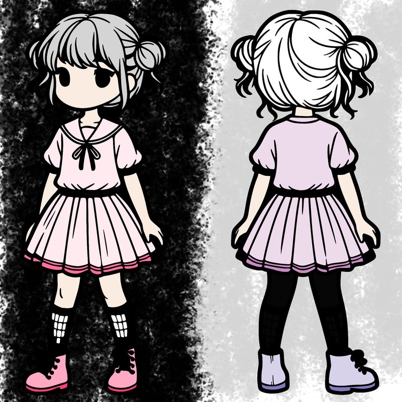 a girl with short skirt