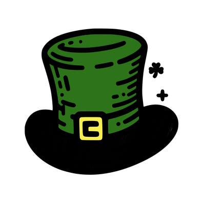 st patrick hat with thin lines