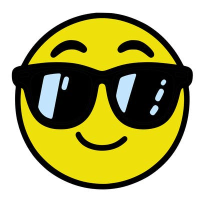 emoji with sunglasses