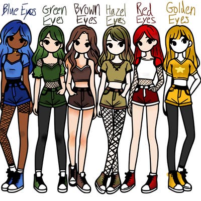 a group of girls wearing crop tops and shorts