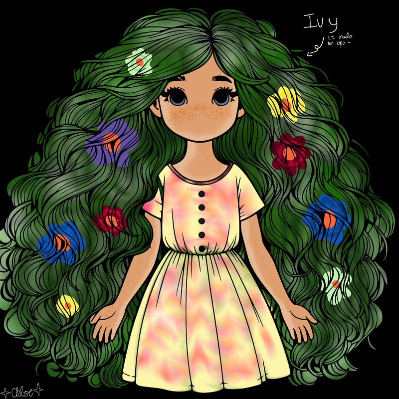 relastic girl with lots of hair