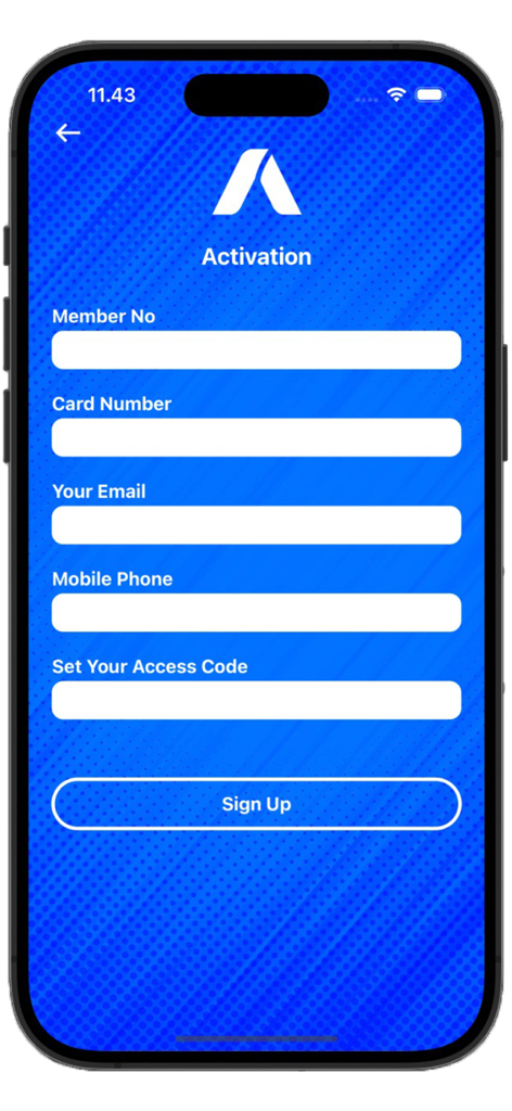 Intra Asia Health - Tela de ativação de conta e cadastro do aplicativo Intra Asia Health