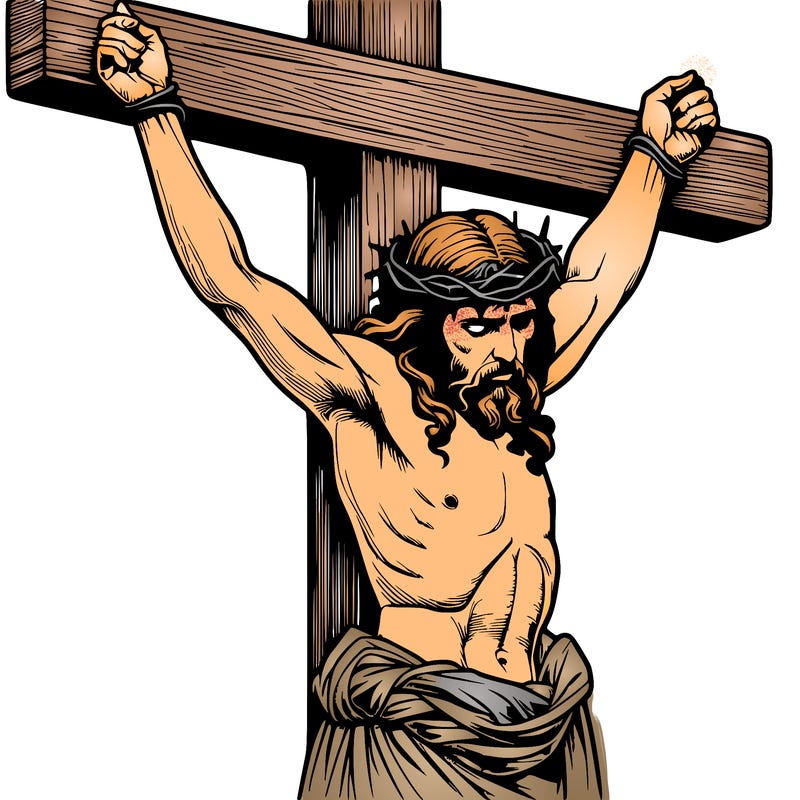 jesus realistic on the cross