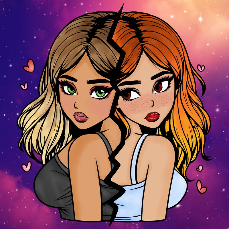 realistic girl split