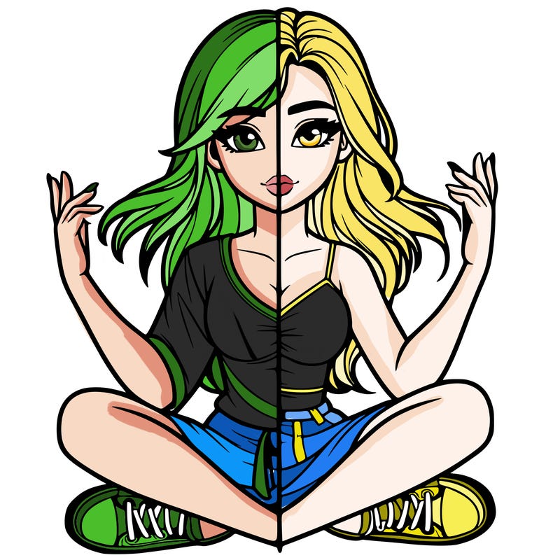 realistic girl split