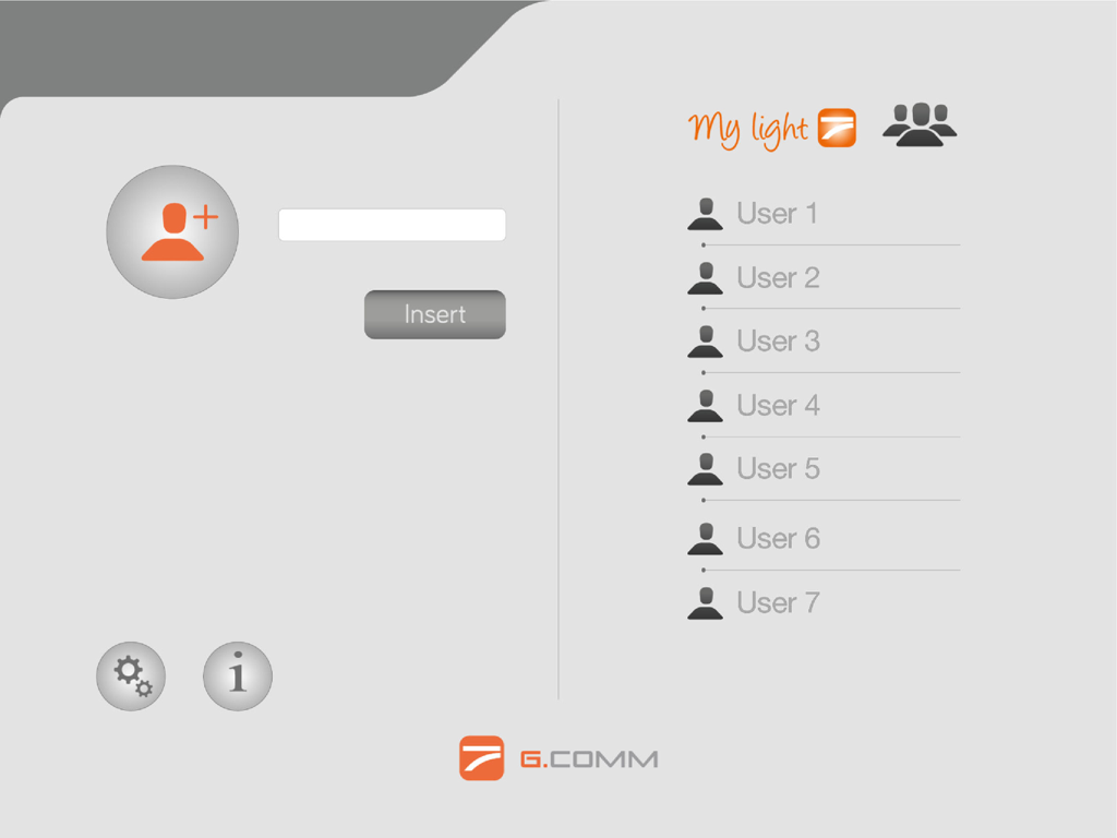 My light wifi - My light wifi歯科用アプリケーションのユーザープロファイル選択および管理画面