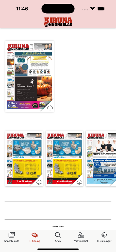 Kiruna Annonsblad - Digital newspaper editions in the Kiruna Annonsblad app
