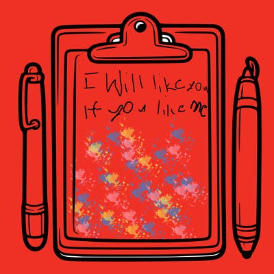 blank clip board with pen