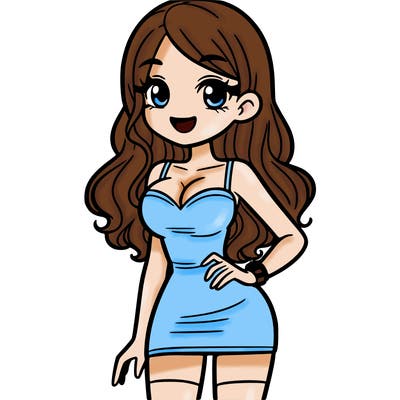 girl wearing tight dress smiling