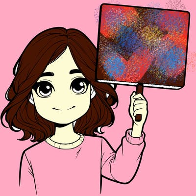 realistic girl holding up a sign