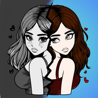 realistic girl split