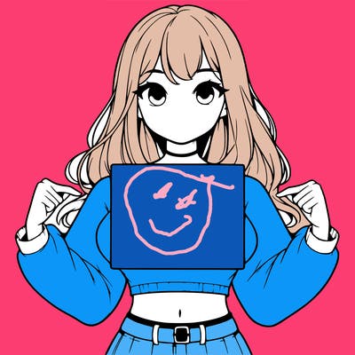 girl holding a blank sign in a long sleeve crop top