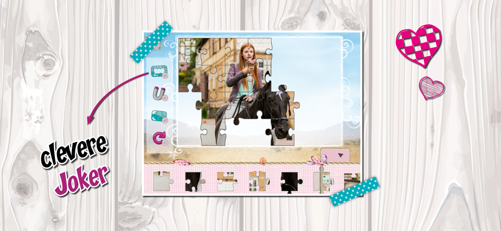 Ostwind - Jigsaw puzzle of Mika and her horse Ostwind with gameplay hints