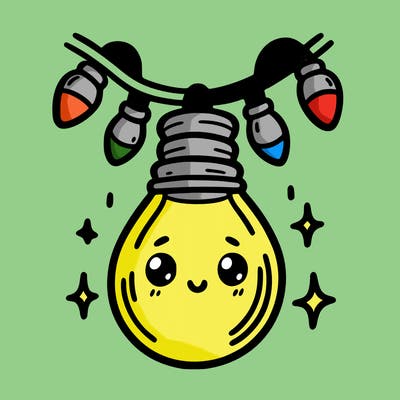 small bulb of a garland