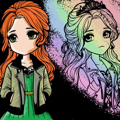 a princess with a jacket realistic