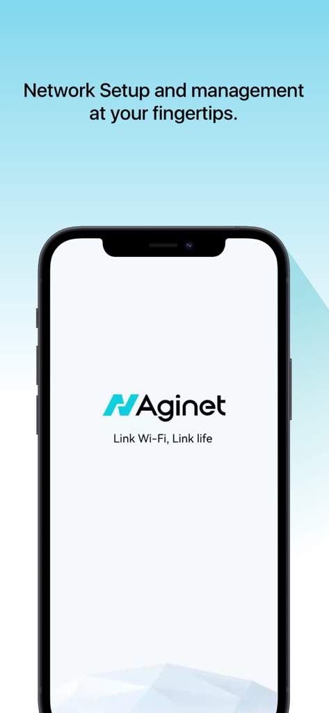 TP-Link Aginet - TP-Link Aginetスプラッシュスクリーン、スマートフォンでのネットワークセットアップと管理を表示