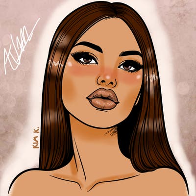 realistic woman with full lips